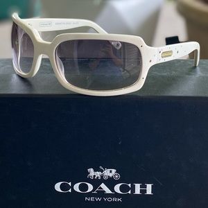 COACH white sunglasses